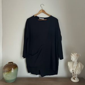 Elizabeth Suzann Harper Tunic - OSM in black raw silk